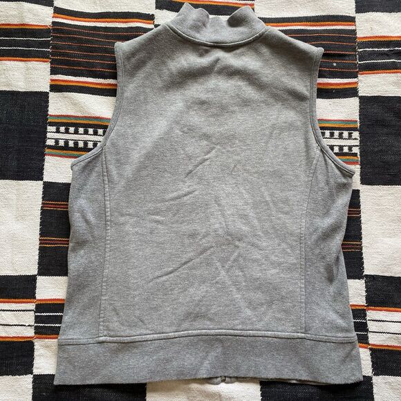 L.L. Bean 90’s Gray Sweater Vest. Zip Up. Pockets Inside/out. Size Small. Cotton - Picture 14 of 16